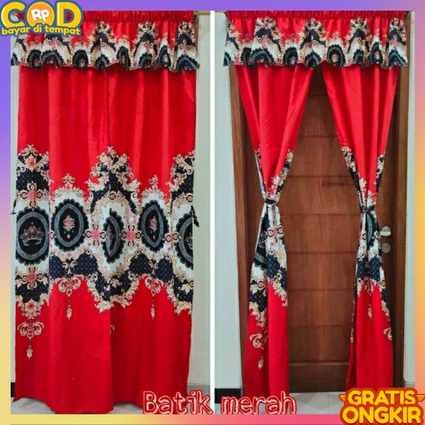 Rumah Homemade Serut Premium Girden Penutup Smokring Gorden Pintu Smokering Halus Bagus Gordemg Aest