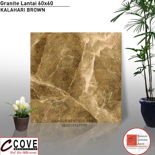 =+=+=+] GRANIT 60X60 COVE KALAHARI BROWN POLISHED / GRANITE TILE CORAK COKLAT