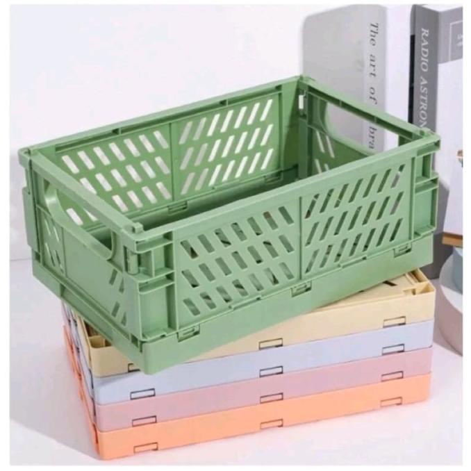 @@@@] RAK KERANJANG LIPAT RAK KOTAK LIPAT PENYIMPANAN SERBAGUNA PLASTIK