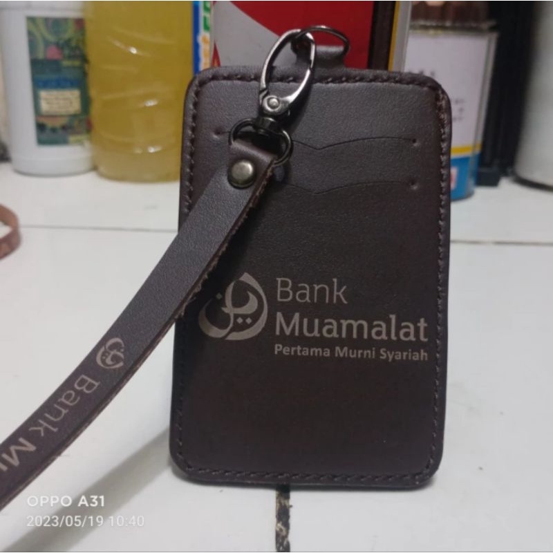 

HOLDER KALUNG ID CARD LOGO BNK MUAMALAT COKLAT BEST QUALITY PREMIUM