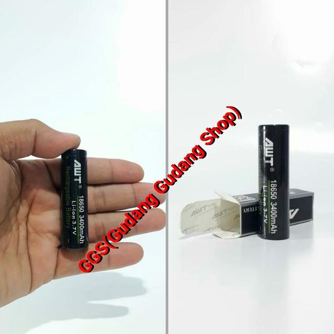 langsung order saja] Baterai AWT 18650 3400mah Batrai Original