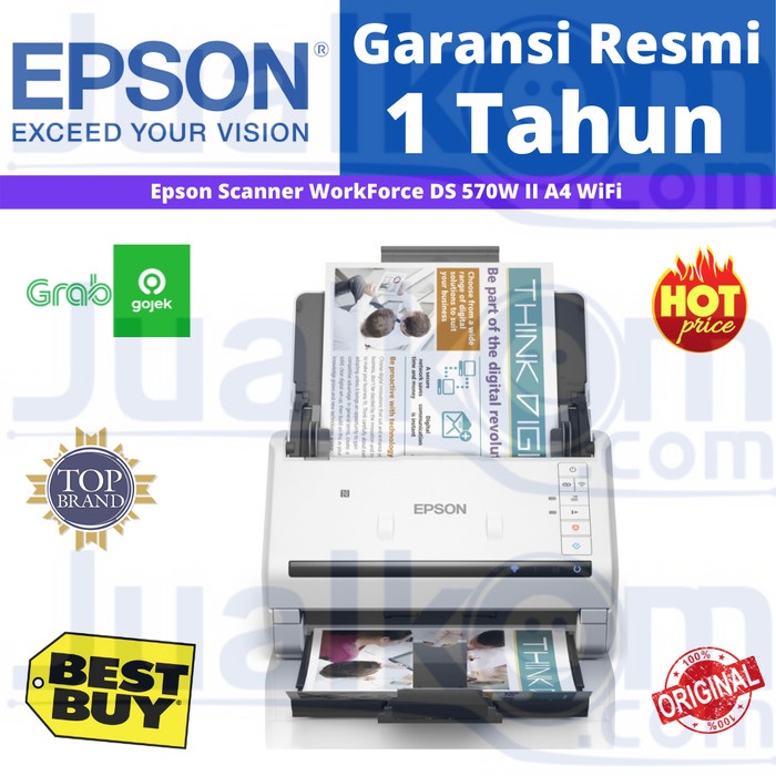 Scanner EPSON Workforce DS 570W II A4 WiFi DS570W