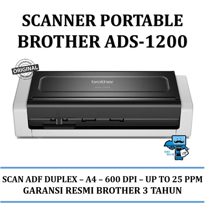 Brother ADS-1200 Portable 2Sided Mesin Scan Document Scanner ADS1200