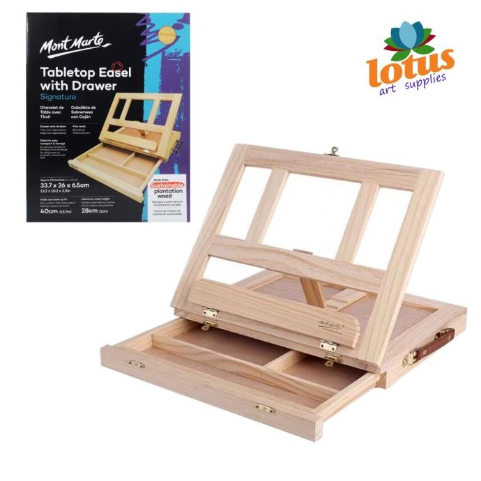 

MONT MARTE Tabletop Easel With Drawer - Easel Meja