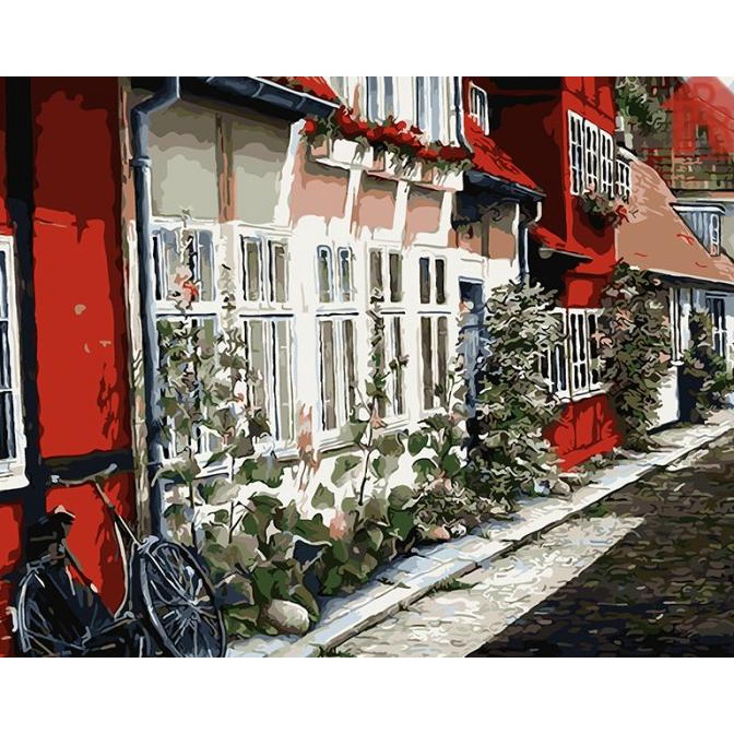 

DIY - Set Melukis / painting by number kit - TOWN 40x50cm. part-1