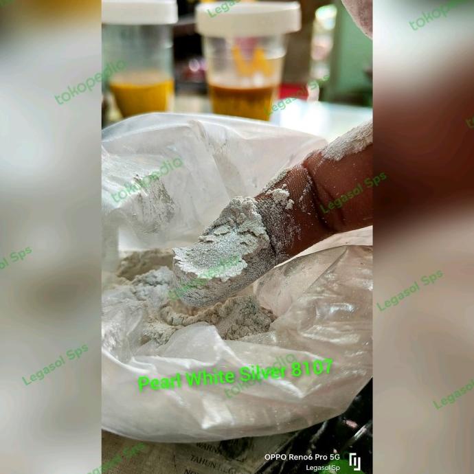 

{SALE} Bubuk Metalik/Powder Pearl White Silver & Powder Pearl White @1kg {Terlaris}