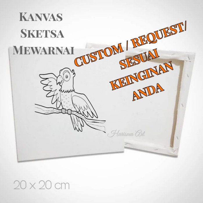 

[Custom/Khusus Request]Deskripsi Harap Dibaca Dulu!Kanvas Lukis Sketsa