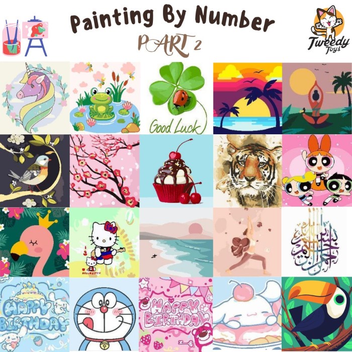 

Tweedytoys - Paint By Number Children Canvas Painting / Canvas Part 2