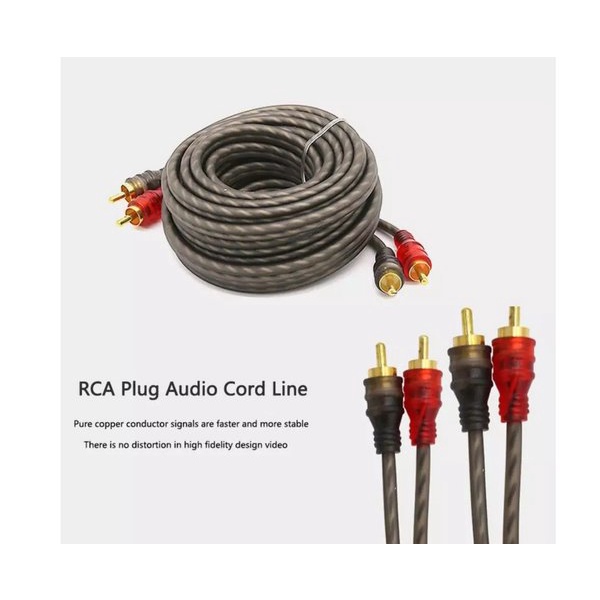 FREE ONGKIR stereo 5m 5 meter kabel rca audio power amplifier mixer sound system 2-2 2x2 2 ke 2 2R