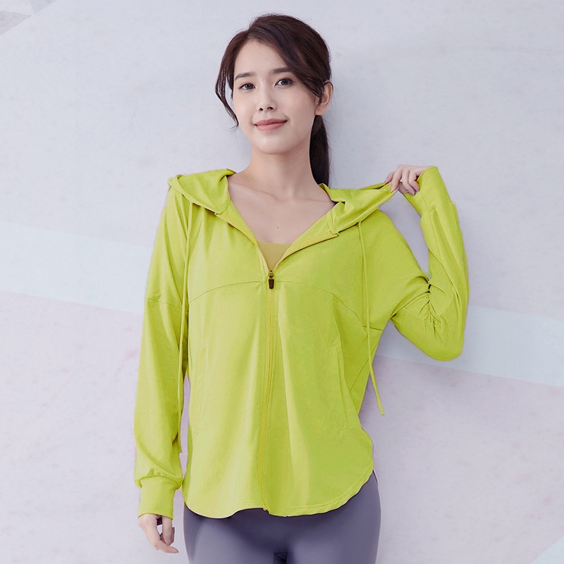 Lululemon's new yoga sports coat hoodie with zipper sunscreen coat FBF21260