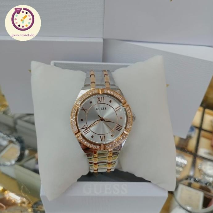 Jam Tangan Wanita Guess GW0033L9 Silver Rose Gold Original