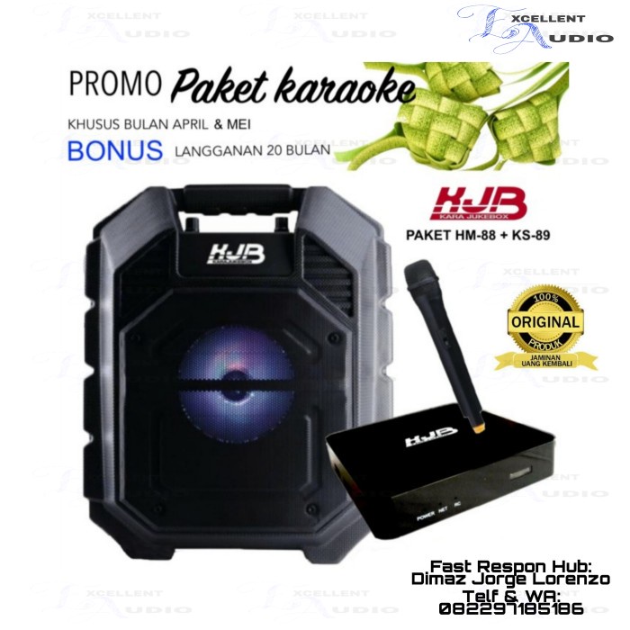 {NurulShop} Paket Karaoke KJB KS89 KS 98 HM88 HM 88 Portable Karaoke Set Murah