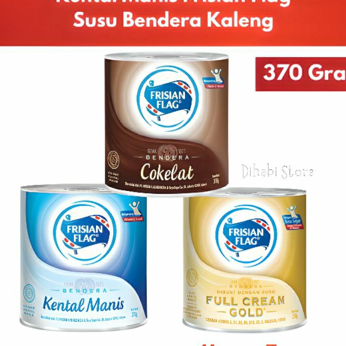 

ZKBV2007 STOK SIAP 【COD Frisian Flag Kental Manis 370 Gram Susu Kaleng Bendera Gold , Putih , Cokelat Expired Januari 2024