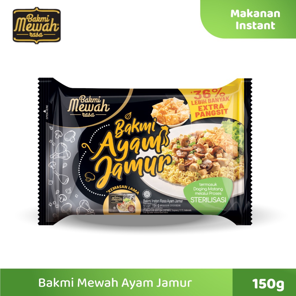 

TERMURAH DAN TERBAIK >> Bakmi Mewah Ayam Jamur 150 Gram