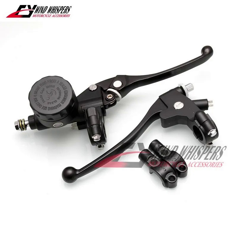 ❤7/8" 22MM Motorcycle Hydraulic Brake Master Cylinder Reservoir Clutch Lever For Honda Yamaha Suzuki