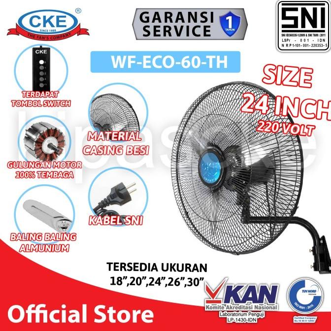 Wall Fan Cke Wf-Eco-60-Th 24 Inch Kipas Angin Dinding Tembok Rumah Ok