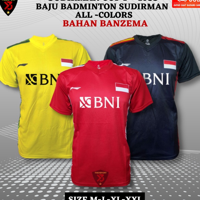 Ready KAOS BADMINTON L-CHAMP BNI/BAJU BULUTANGKIS/JERSEY BADMINTON/KAOS BULUTANGKIS