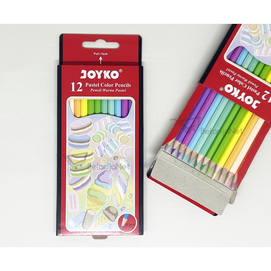 

☍✭✽ Pastel Color Pencils | Pensil Warna Joyko CP-125P 12 Warna Pastel Ready