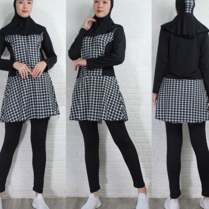 Star Seller Baju Renang Muslim Jumbo motif 1 set/ Baju Renang Muslim Jumbo / Baju Renang Muslim Mura