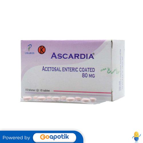 ASCARDIA 80 MG BOX 100 TABLET