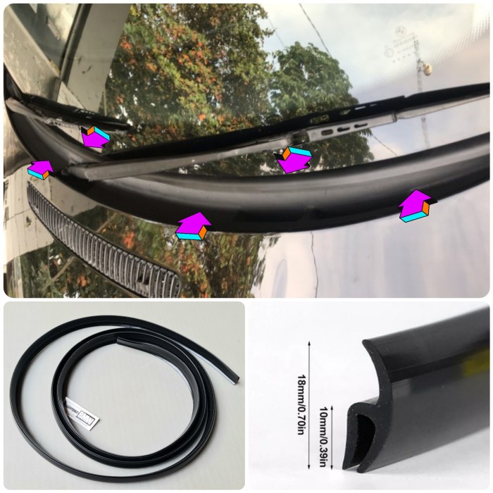 New Repair Karet Wiper Bawah Kaca Depan Bmw E38 E39 E46 E90 E60 F30 F10 Kode Ma312