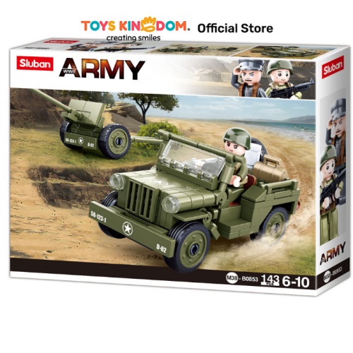 Sluban Wwii Army Mainan Willys Jeep (143)