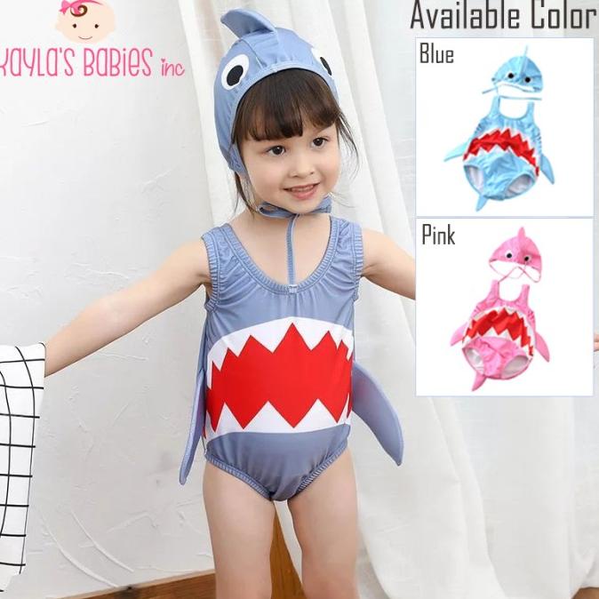 Baju Renang Anak Bayi Shark Baby Shark Ikan Hiu Swimsuit