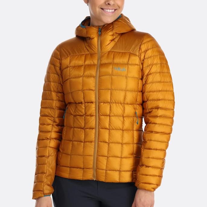 JAKET GUNUNG HIKING TREKKING WINTER RAB MYTHIC ALPINE LIGHT DARK BUTTO