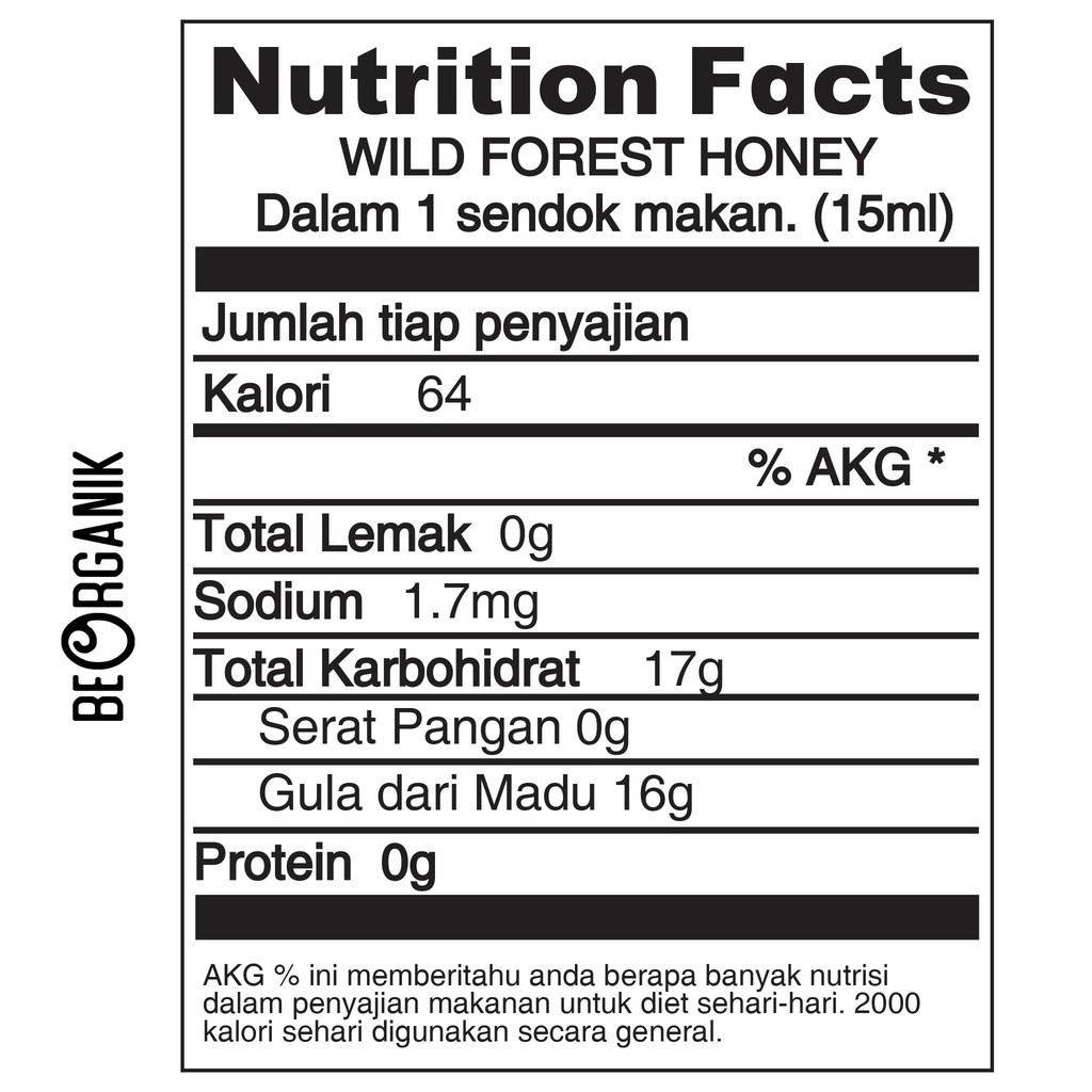

Madu Hutan Beorganik 500ml (730gr) - Natural Raw Forest Honey 100%