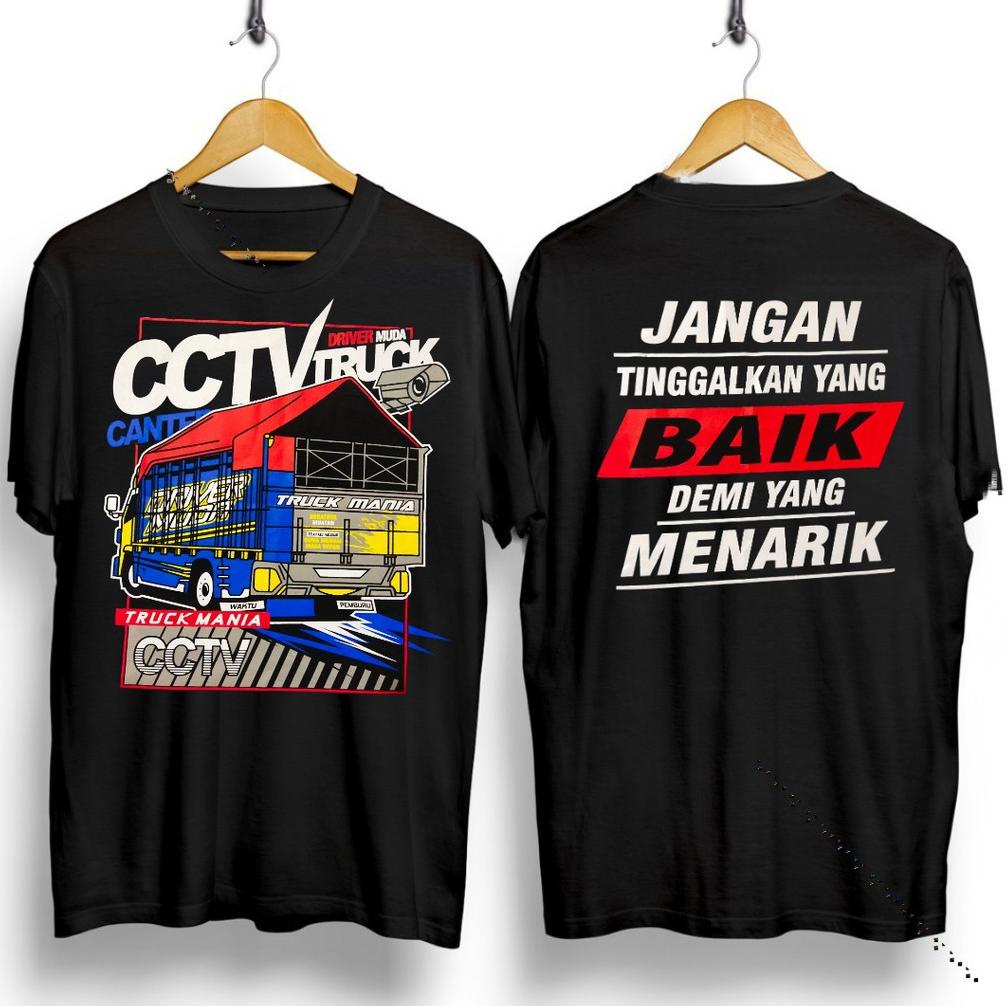[Ttt] Baju Kaos Distro Baju Kaos Cctv Truk Mania Baju Kaos Truk Oleng Baju Kaos Katun Kombed 30S Ter