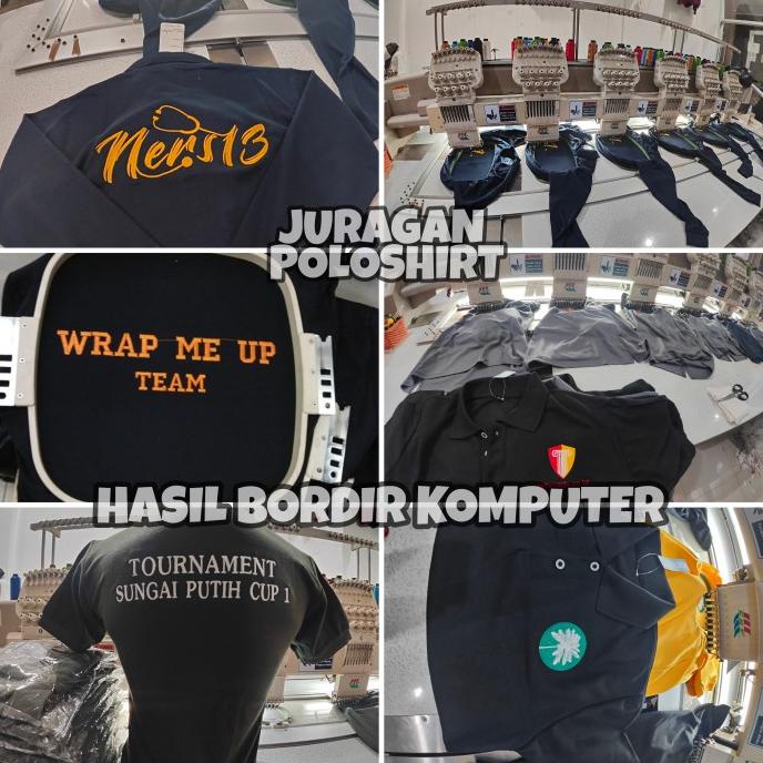 Sablon Polo Costum Lengan Panjang//Polo Bordir Costum Lenganpanjang
