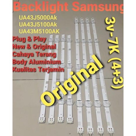 Backlight-BL-Lampu Led Samsung UA43J5000Ak-UA43J5100Ak-UA43M5100Ak-43J5000-43J5100-43M5100