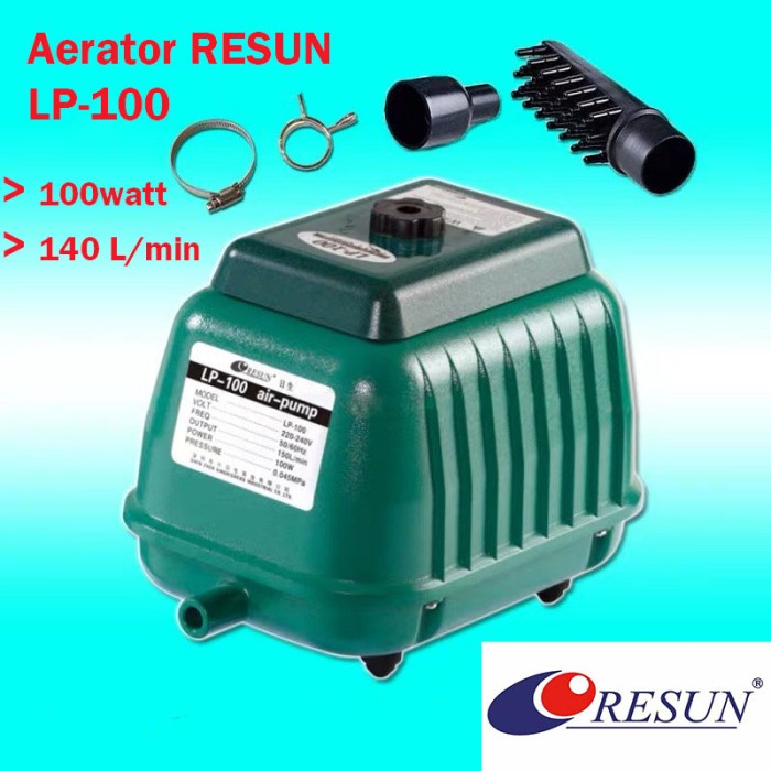 RESUN AERATOR LP100 AIRATOR LP 100 GELEMBUNG OKSIGEN KOLAM LP-100