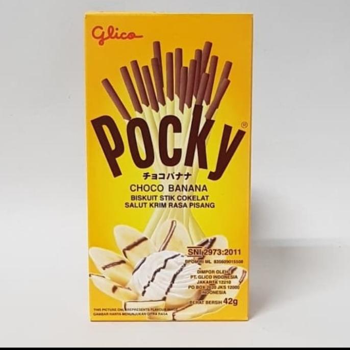 

=+=+=+] glico Pocky choco coklat banana 42gr Biscuit biskuit Snack anak