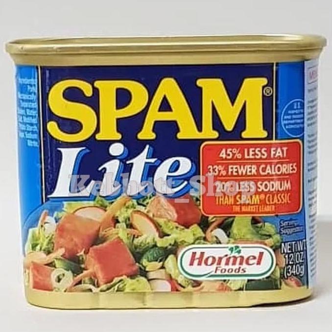 

Hormel foods Spam Lite cornet ham 340 gr kornet daging babi