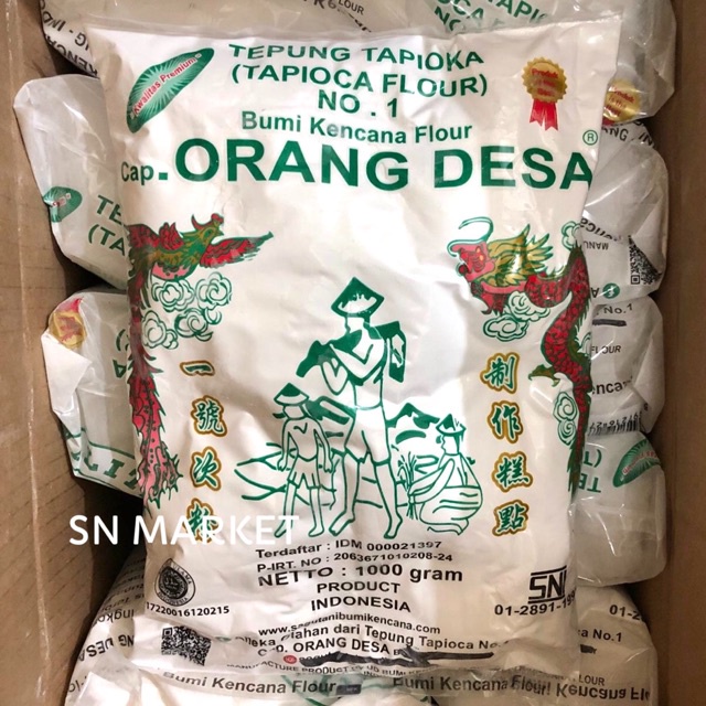 

Tepung Tapioka Cap Orang Desa 1Kg