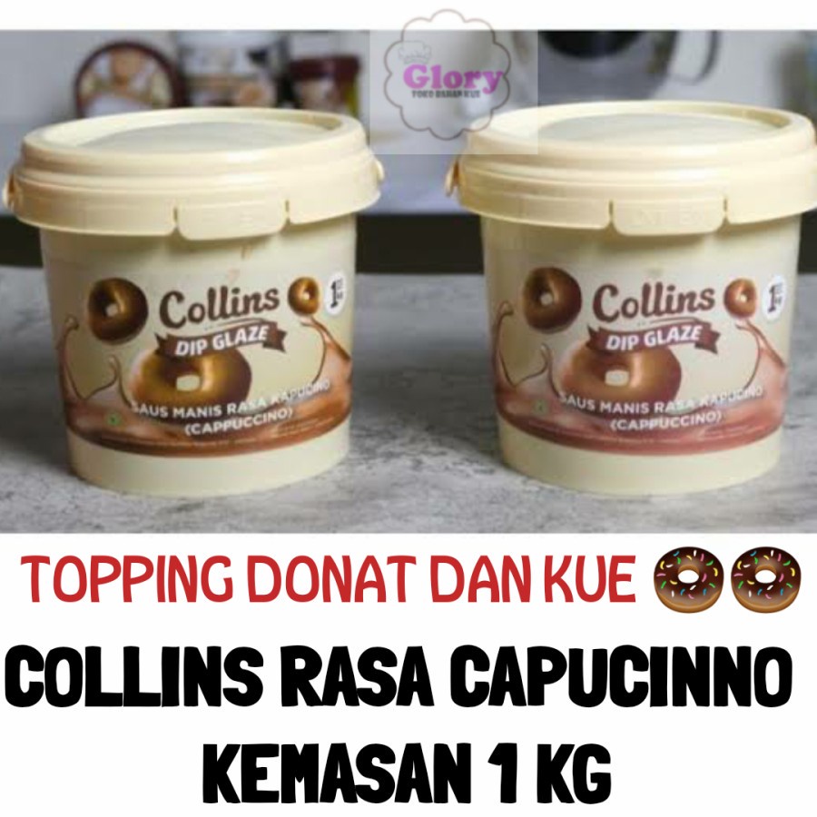 

Collins Dip Glaze Rasa Capucinno 1Kg/ Topping Donat / Topping Kue