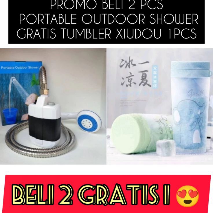 OM SHOWER CHARGER - PORTABLE OUTDOOR SHOWER ( SELANG KARET) ❄ ✾ -