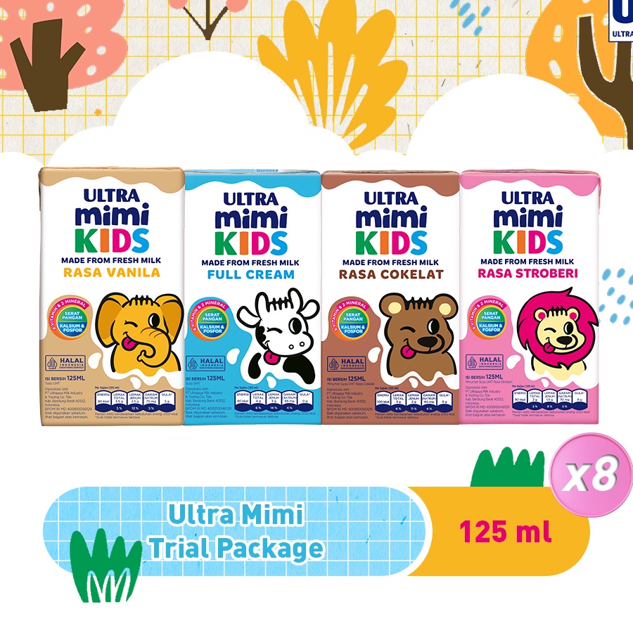 

Pasti Murah Ultra Mimi Susu UHT 125ml Trial Package [Paket isi 8pcs]