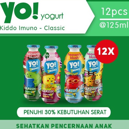 

➡✡✼ Yogurt Heavenly Blush YO Kiddo Imuno Classic 12 x 125 ml Terkini