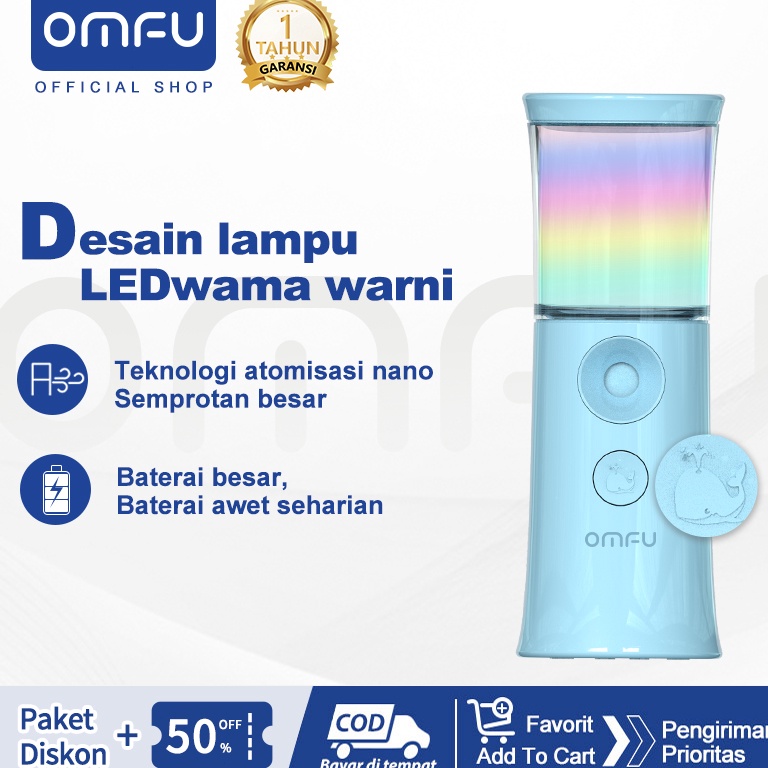 ✨SHOPEE MALL✨ Omfu nano spray facial mist sprayer nano spay cod mini portable  murah FS05 