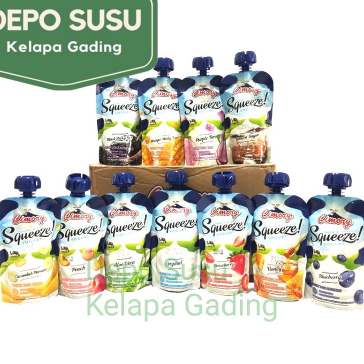 

→➘✹ Cimory Squeeze 120ml Yogurt Honey Aloe Vera Peach Strawberry Blueberry Original Purple Taro Black Sticky Rice Manggo Cavendish Banana | Chimory Yohurt 120 ml Pisang Ubi Ungu Ketan Hitam Brown Sugar Thai Tea Ready Stock