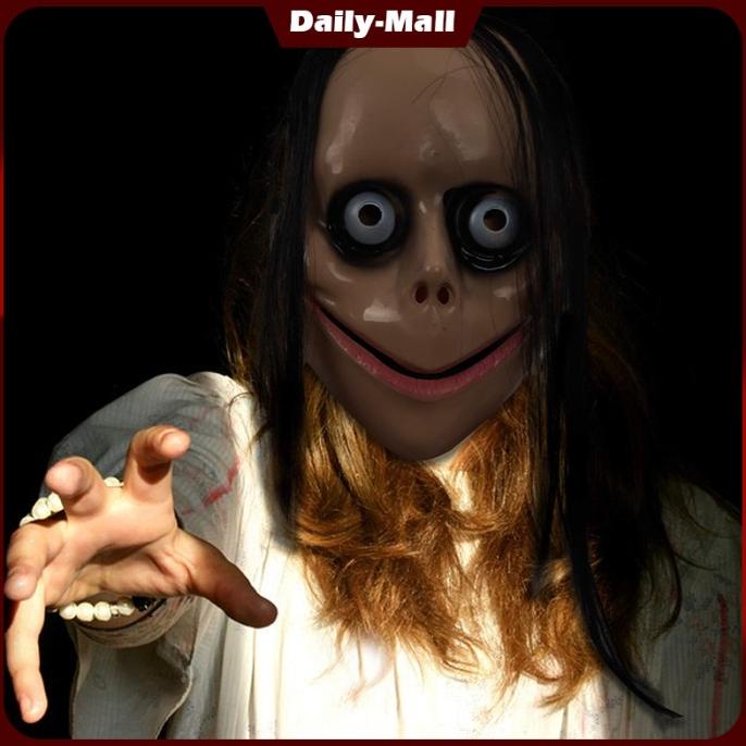 Topeng Momo/Topeng Hantu Halloween Seram Rumah Hantu Prank Original
