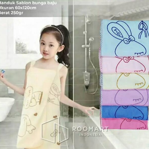 ☍☌✵❂ BAJU HANDUK DRESS KIMONO ANAK KARAKTER 60X120CM PENTHOUSE BAHAN LEMBUT SERAP AIR Terbaru