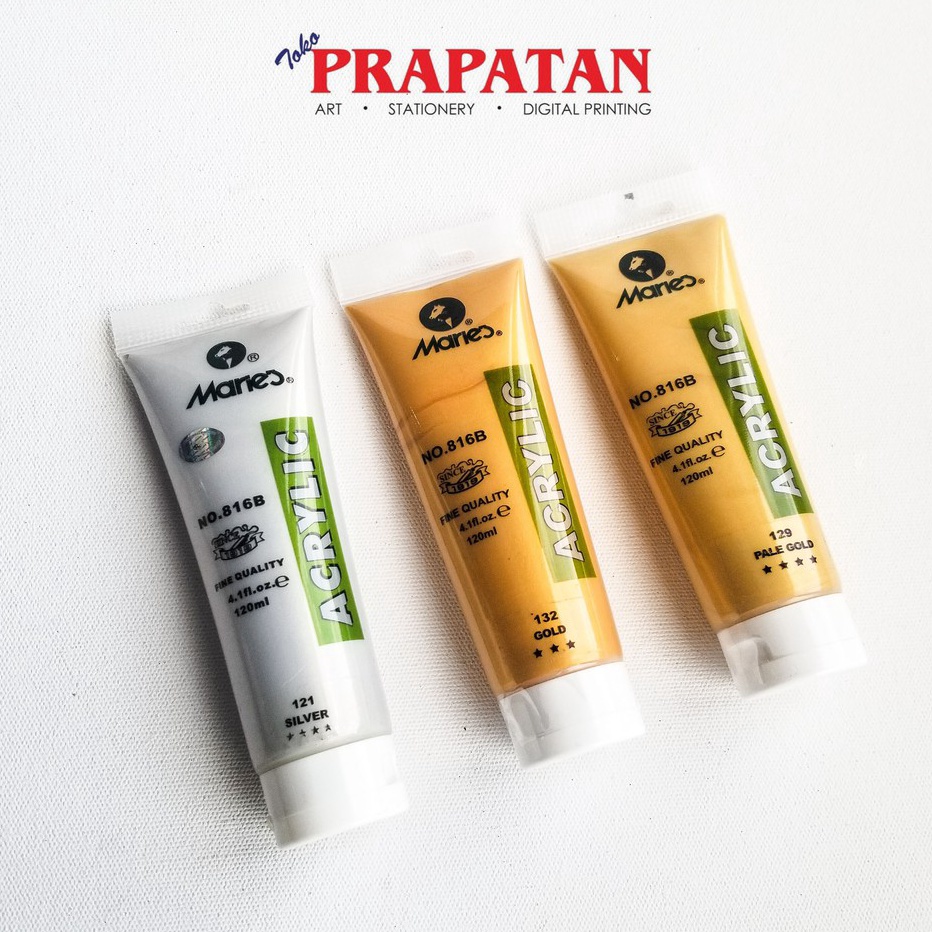

Buruan Beli Cat Akrilik Maries 120 ml (Gold & Silver) | Maries Acrylic