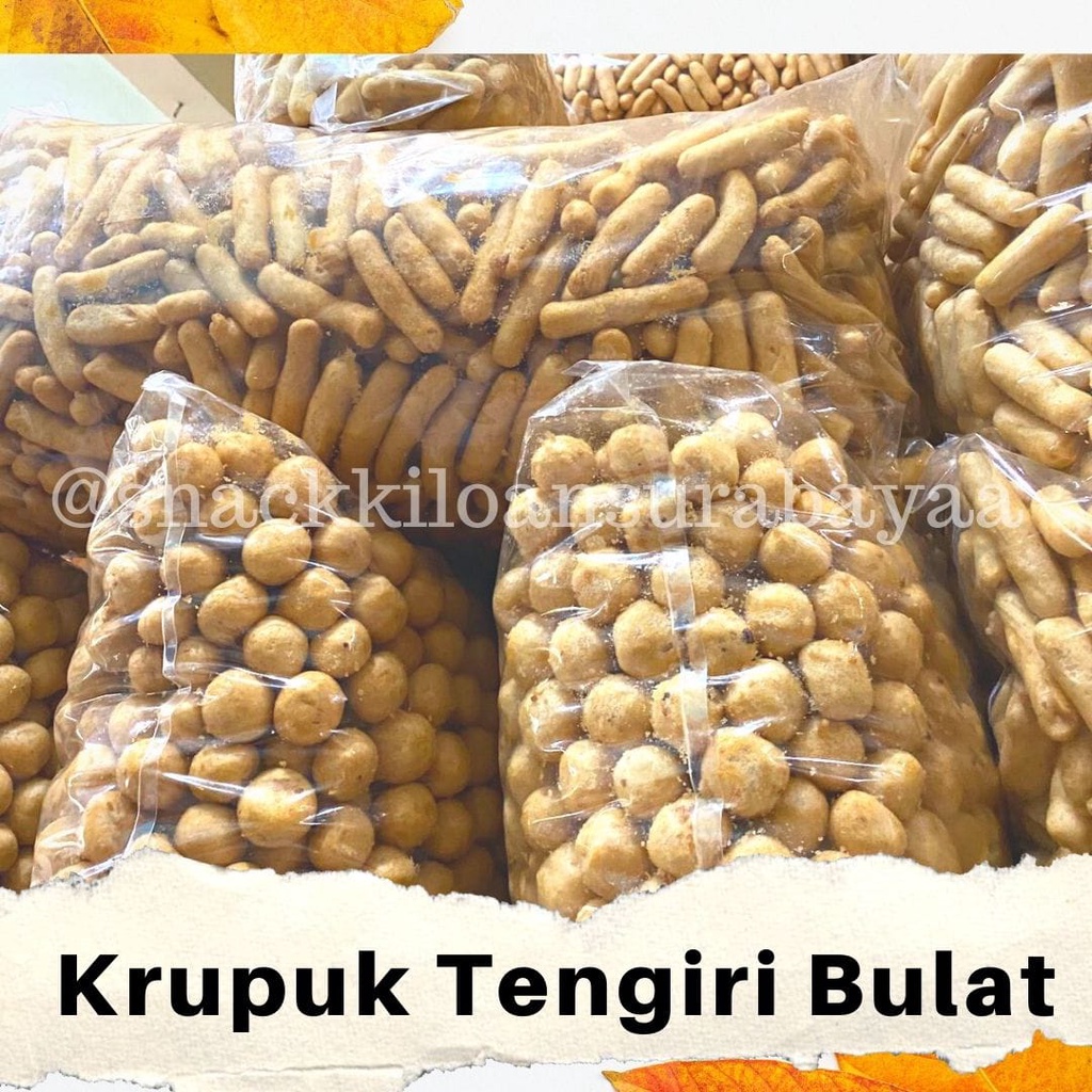 

Krupuk Tengiri Bulat 1 BALL ( 2KG )/ Krupuk Ikan Tengiri Gurih/ Snack Kiloan Murah/ Mak E Dor