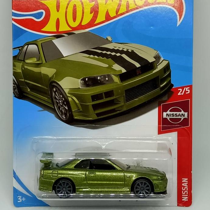 Hot Wheels Nissan Skyline GT-R R34 Hijau