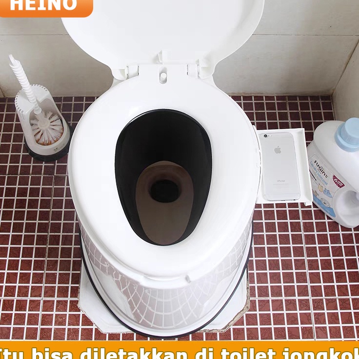 - qV Closet Jongkok Closet Duduk Toilet Portable Kursi Toilet Duduk ToiletTraining Anak Toilet Duduk Pispot Dewasa Wanita ✢