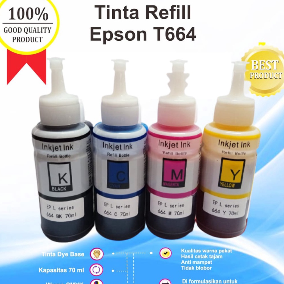 Harga Murah Tinta Refill Epson Tinta 664 T664 Refill Epson L120 L210 L310 L360