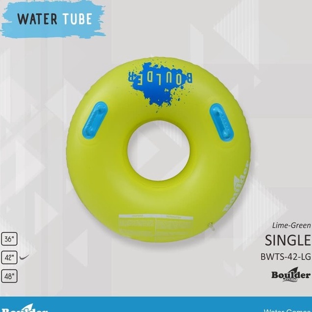 DRW078 BOULDER SINGLE WATER TUBE BAN RENANG WATERBOOM SIZE 42 PVC 1MM ++